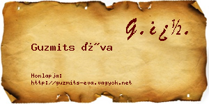 Guzmits Éva névjegykártya