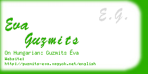 eva guzmits business card