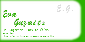 eva guzmits business card